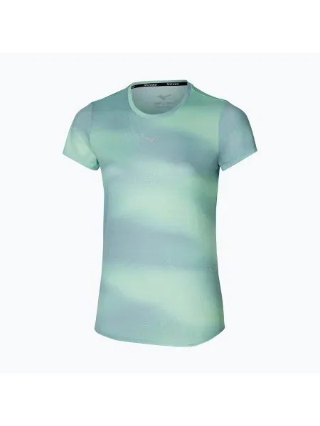 Дамска тениска за бягане Mizuno Core Graphic Tee flash mint синьо