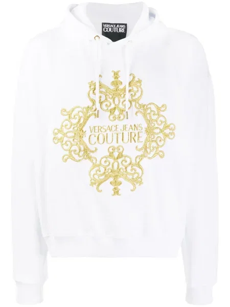 Суитчър Versace Jeans Couture с автограф бяло