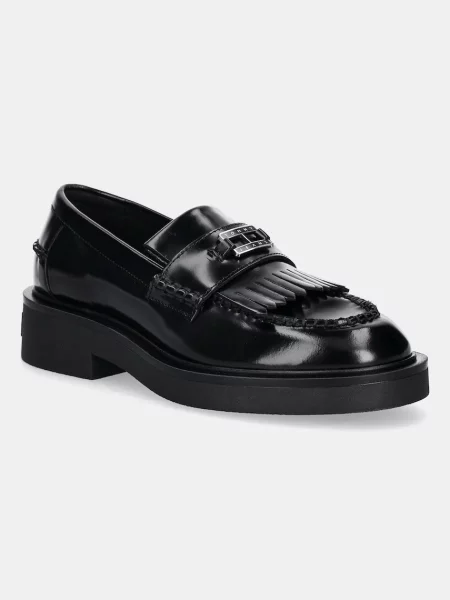 Tommy Jeans лоуфъри с дебела подметка Tjw Fringes Loafer черен
