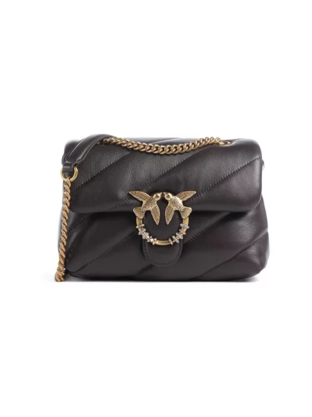 Pinko crossbody kabelka dámska kožená hnedá