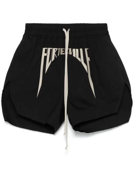 Haftowane szorty Rick Owens czarne