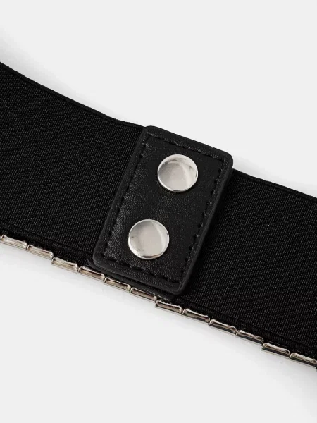 Ремінь Morgan з ремінцями срібний