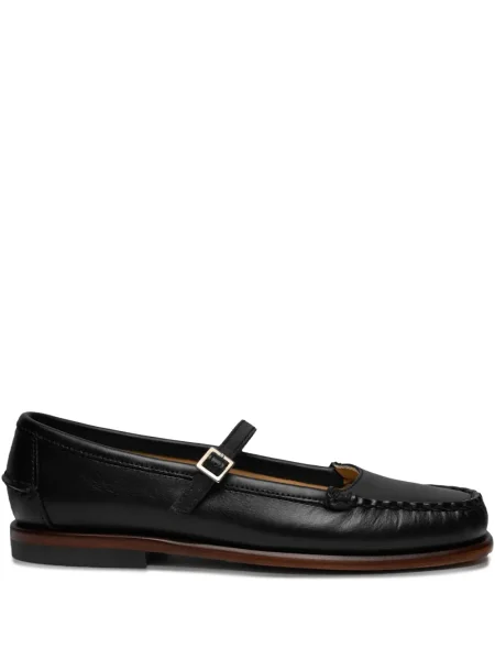 Balerini Sebago din piele negru