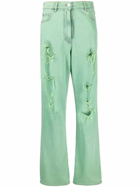 Blugi Msgm cu broderie verde