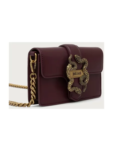 Just Cavalli torebka crossbody z imitacji skóry brązowa