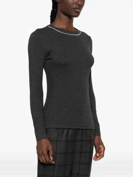 Lung tricou Peserico gri