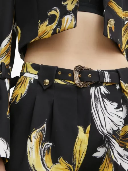 Pantaloni Versace Jeans Couture cu imagine negru