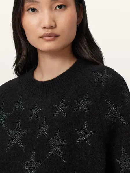 Шерстяной свитер Allsaints черный