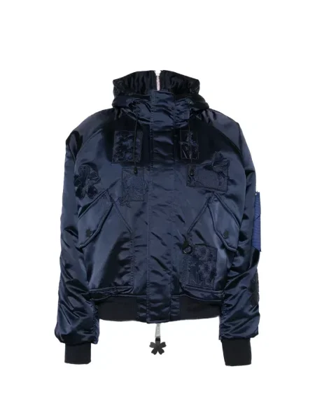 Geacă Cecilie Bahnsen cu model floral cu aplicații albastru