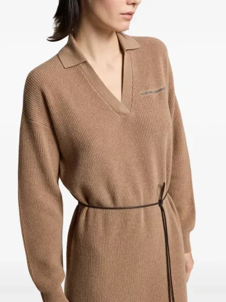 Cu centură rochie midi Peserico tricotate