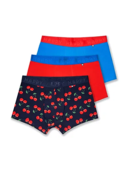 Happy Socks Boksarice modra / zelena / krvavo rdeča bela