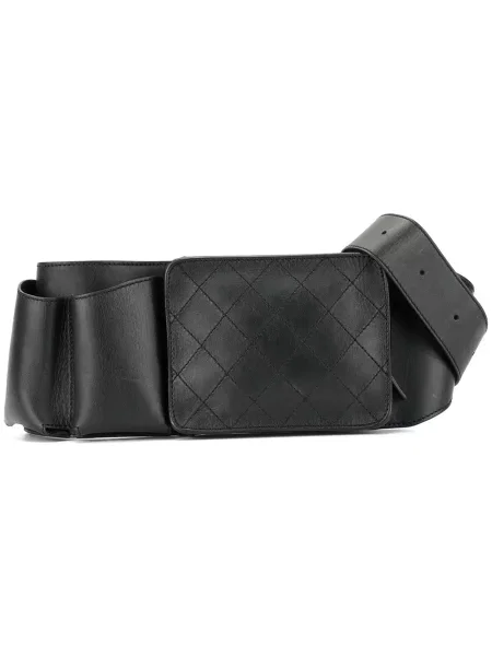 Prošívaná pás kabelka Chanel Pre-owned černá