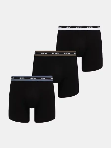HUGO boxerky s BOXERBR TRIPL PLANET černé