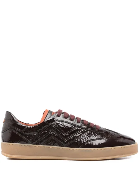 Sneakerși Missoni din piele maro