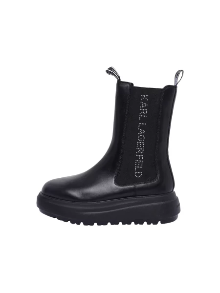 Karl Lagerfeld Ghete chelsea / argintiu negru