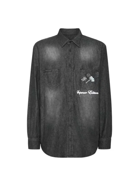 Koszula dżinsowa Philipp Plein szara