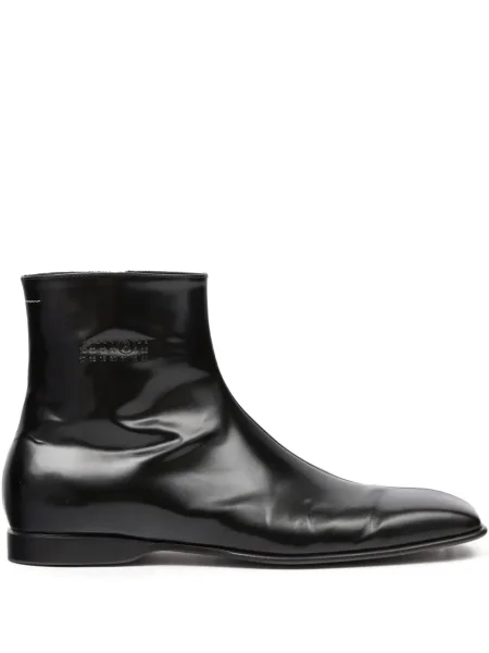 Cizme scurte Mm6 Maison Margiela cu vârf pătrat negru