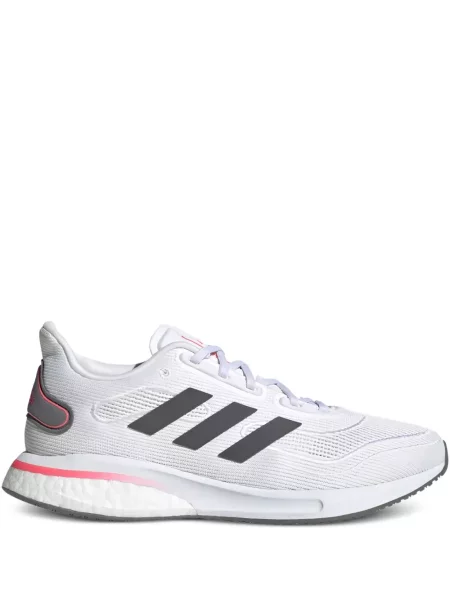 Pruhované trekkingové lněné tenisky Adidas UltraBoost šedé