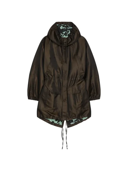 Парка Dries Van Noten с качулка кафяво