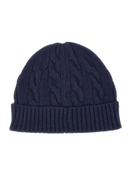 Czapka Polo Ralph Lauren z kaszmiru niebieska