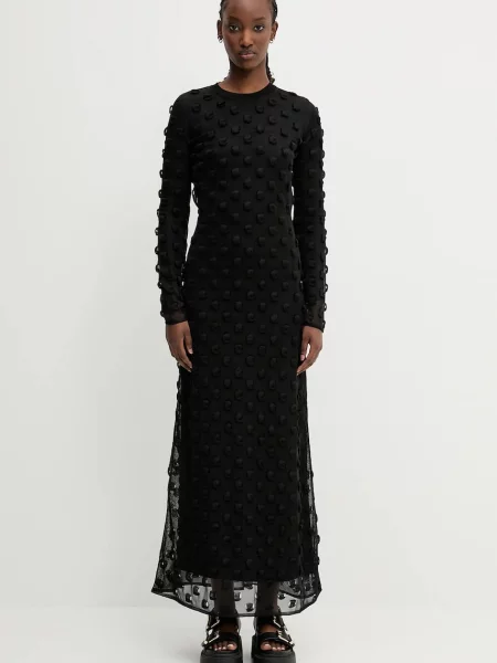 Sportmax sukienka maxi dopasowana czarny