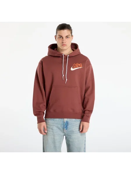 Суитшърт Nike Solo Swoosh Fleece Hoodie Red Sepia S червено