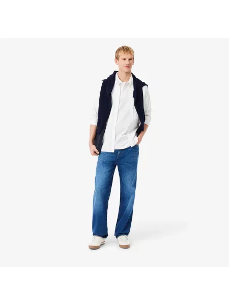 Lacoste Koszulka Polo O Luźnym Kroju Z Grubej Piki biały