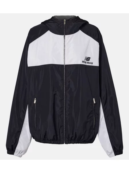 Яке Miu Miu поплин синьо