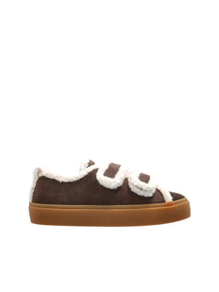 Inuikii Sneakersy Shearling Low Velcro brązowy