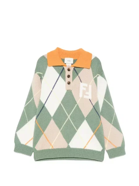 Sweter dziecięcy Fendi zielony
