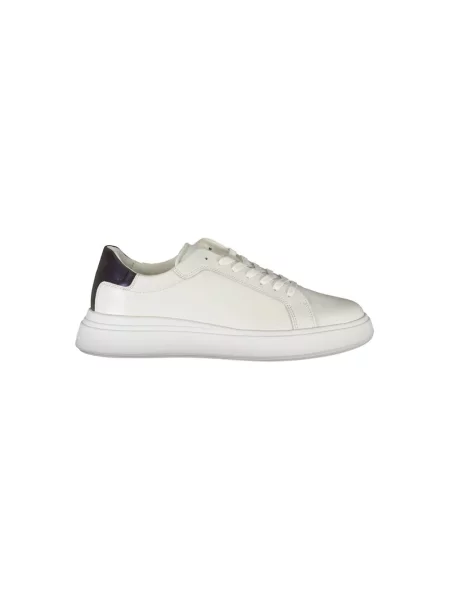 Sneakersy Calvin Klein skórzane z logo białe
