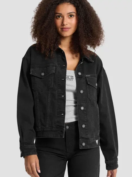 Джинсова куртка Guess Jeans чорний