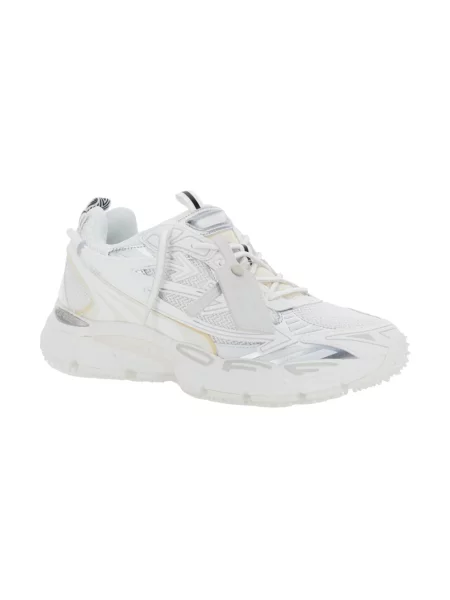 Sneakersy Off-white z siateczką białe