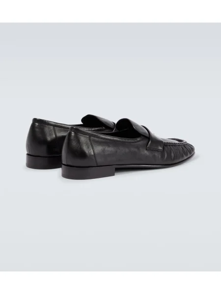 Pantofi loafer The Row din piele negru