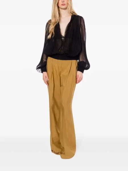 Bluză Alberta Ferretti de mătase negru