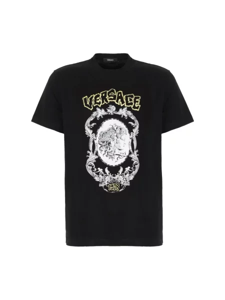 Koszulka Versace z logo czarna