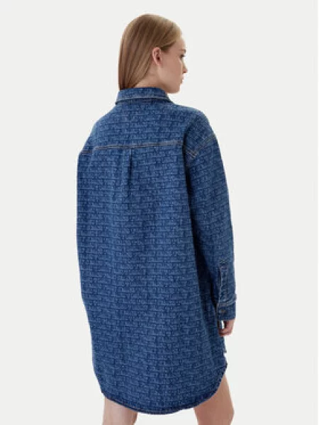 Obleka srajca Tommy Jeans modra