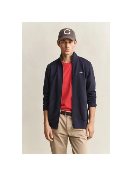 Bluza rozpinana Gant niebieska