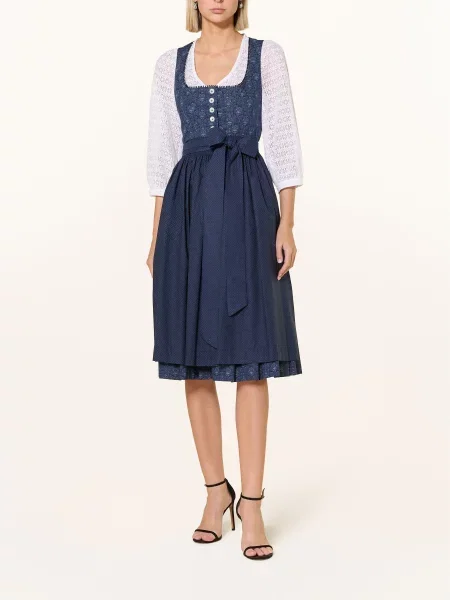 Berwin & Wolff Bluzka Bawarska Z Rękawami weiss biała