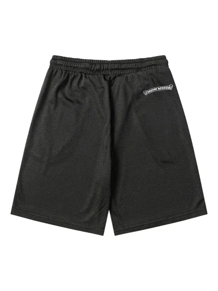 Pantaloni scurți Chrome Hearts cu motiv cu inimi negru