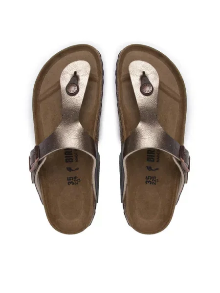 Japonki Birkenstock brązowe