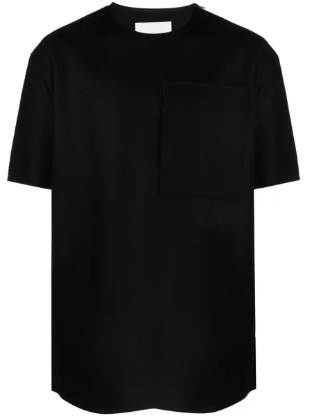 Tricou Jil Sander de lână negru
