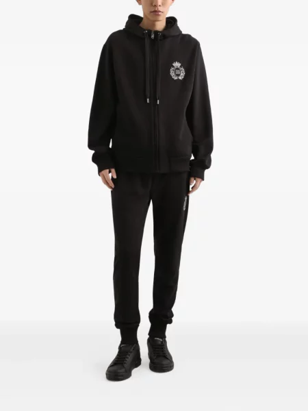 Pantaloni Dolce & Gabbana cu broderie negru