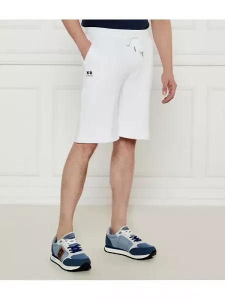 La Martina Pantaloni scurți FRENCH TERRY alb