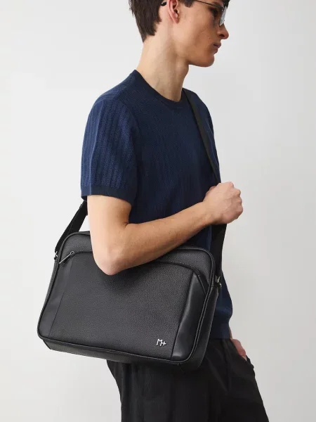 Medicine geantă de laptop bărbătească negru