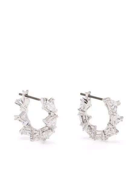 Cercei Swarovski alb