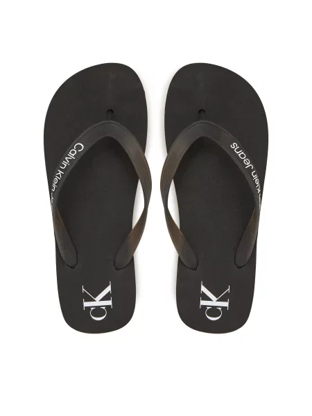 В'єтнамки Calvin Klein Beach Sandal Flatform Tpu black/bright white білі