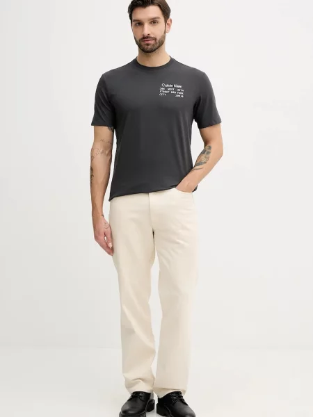 Kratka majica Calvin Klein Jeans črna