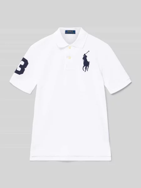 Koszulka polo z wyhaftowanym logo Polo Ralph Lauren Teens biała