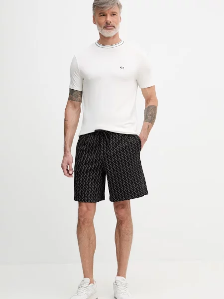 Armani Exchange kratka majica z viskozo bež